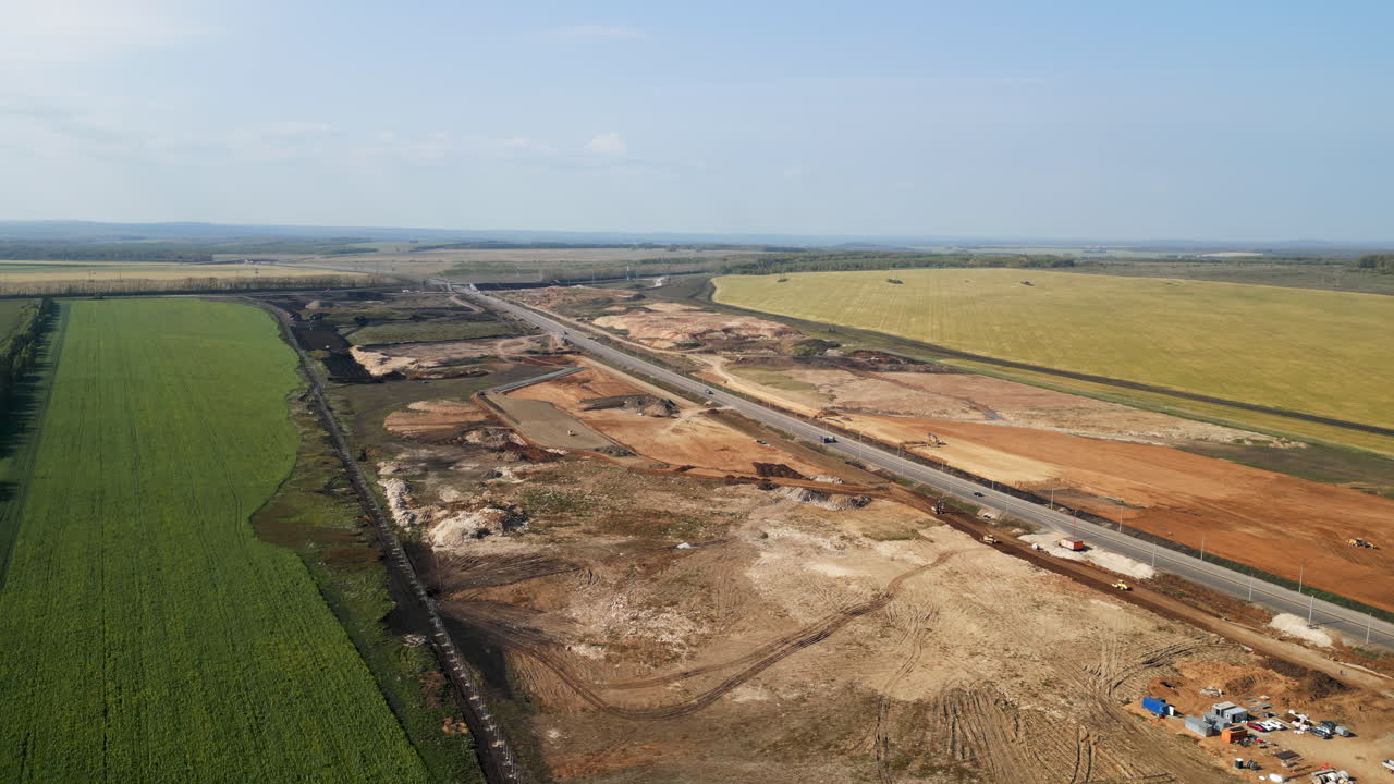 Highway Construction Aerial View