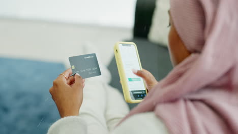 Woman Shopping Online with Credit Card and Smartphone
