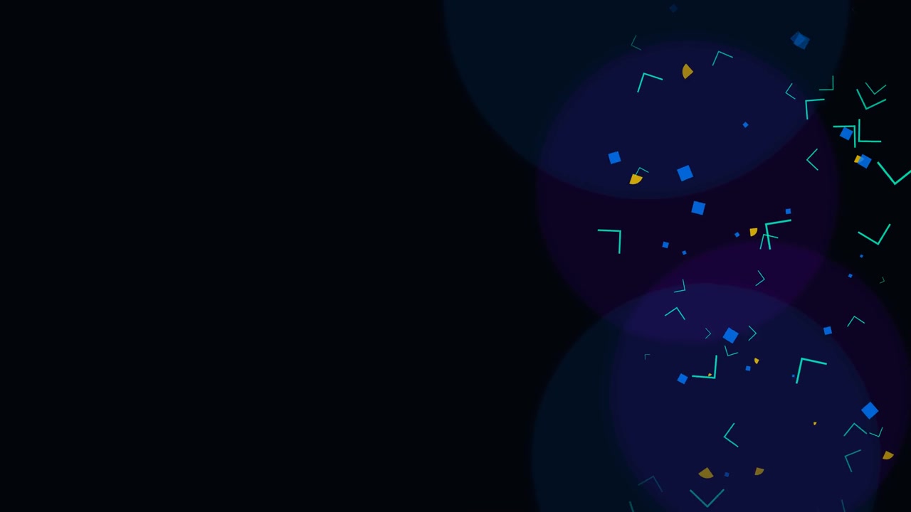 Abstract Motion Background with Floating Geometric Shapes and Soft Circles