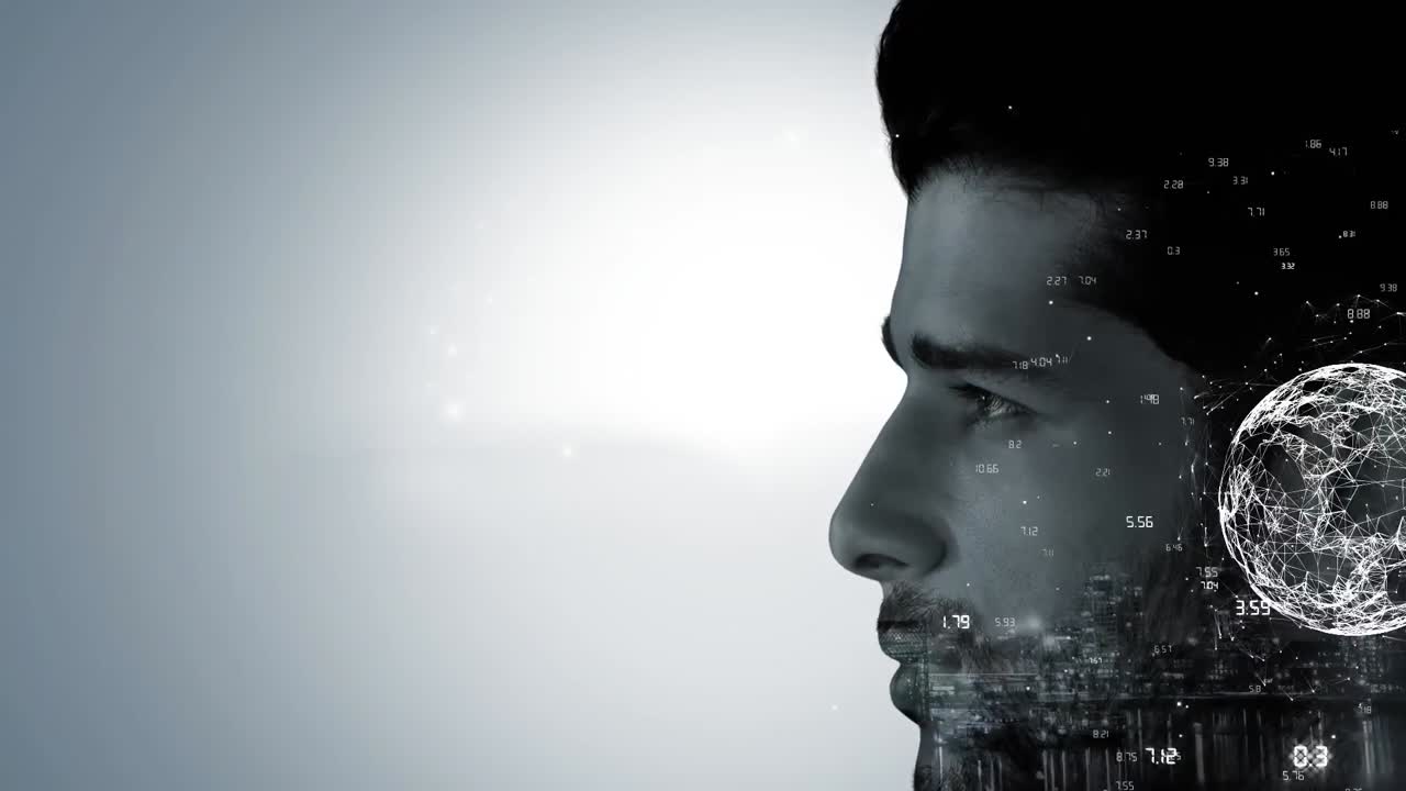 데이터 및 연결 네트워크와 함께 회전하는 지구