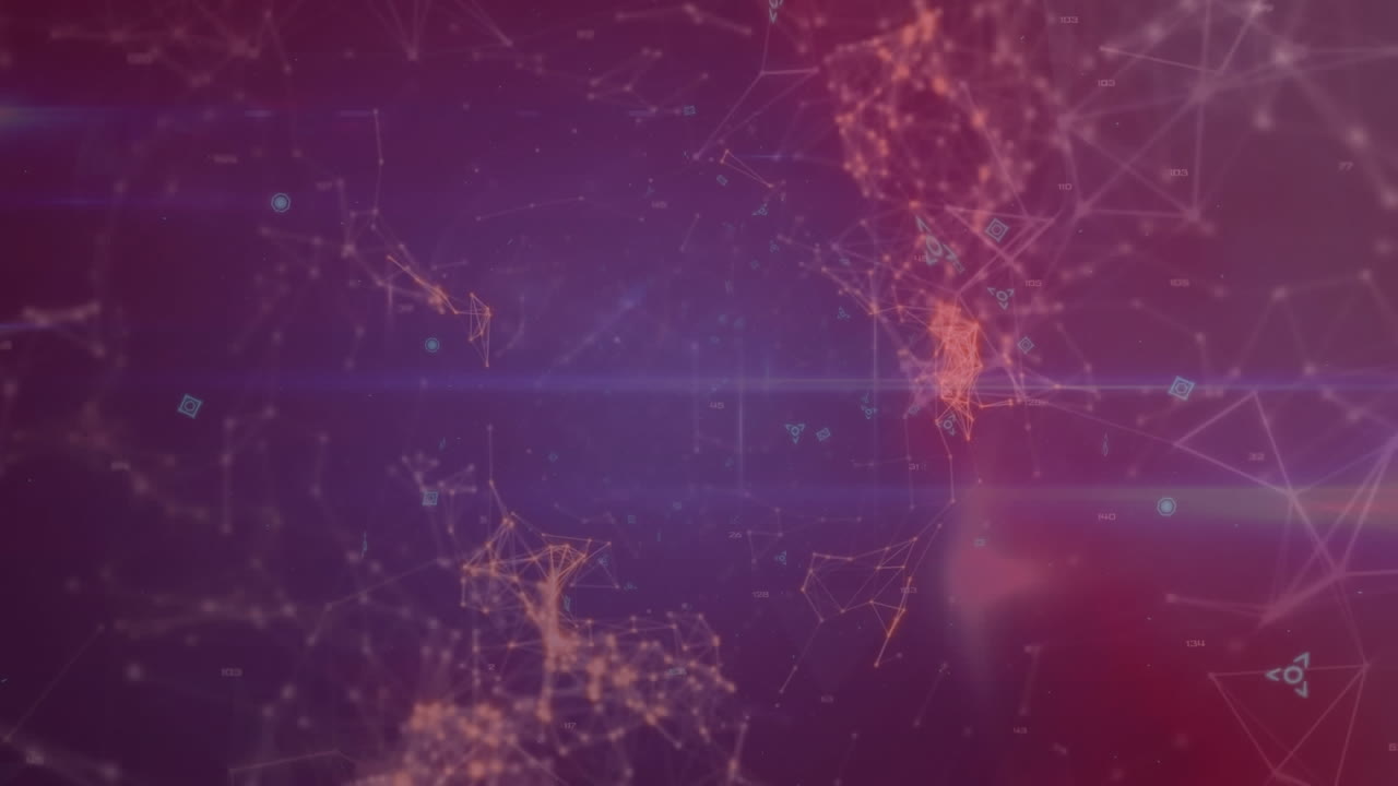 animación de la red de conexiones sobre formas