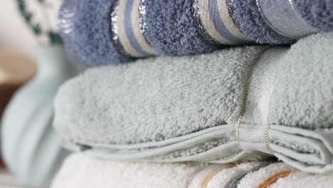 stacked bath towels