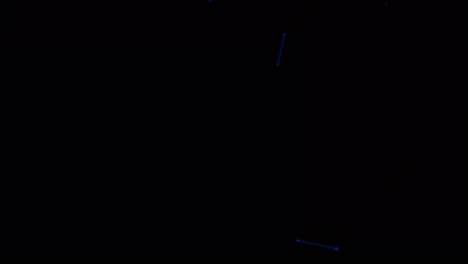 partículas de color azul sobre un fondo oscuro que se conectan y se mueven