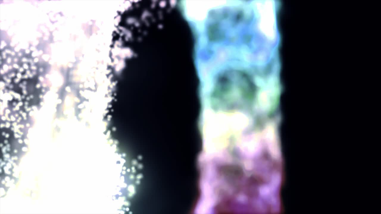 파란색과 보라색으로 추상적인 반이는 불빛