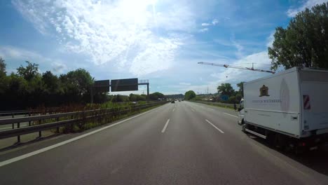 timelapse car driving on the autobahn in germany