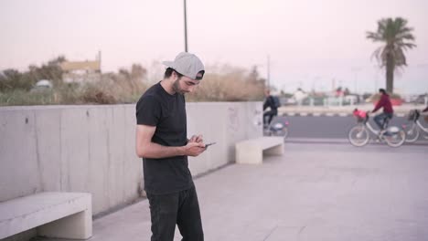 Man Skateboarding in the City