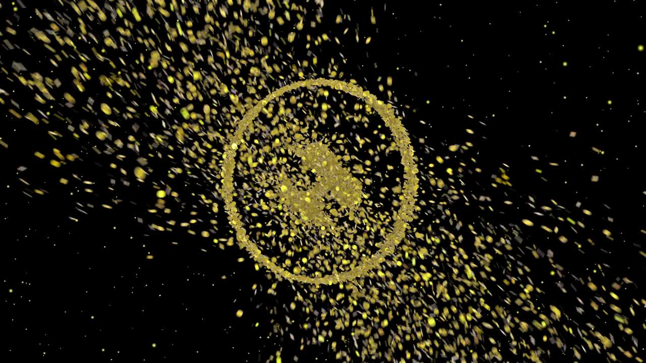 Logo della criptovaluta Bitcoin, immagine 3D in movimento in loop