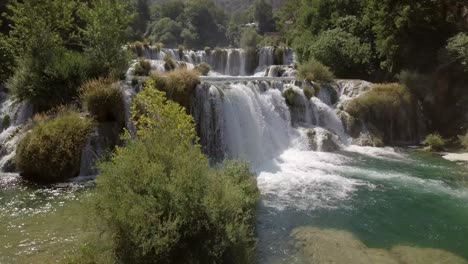 aerial: krka national park in croatia