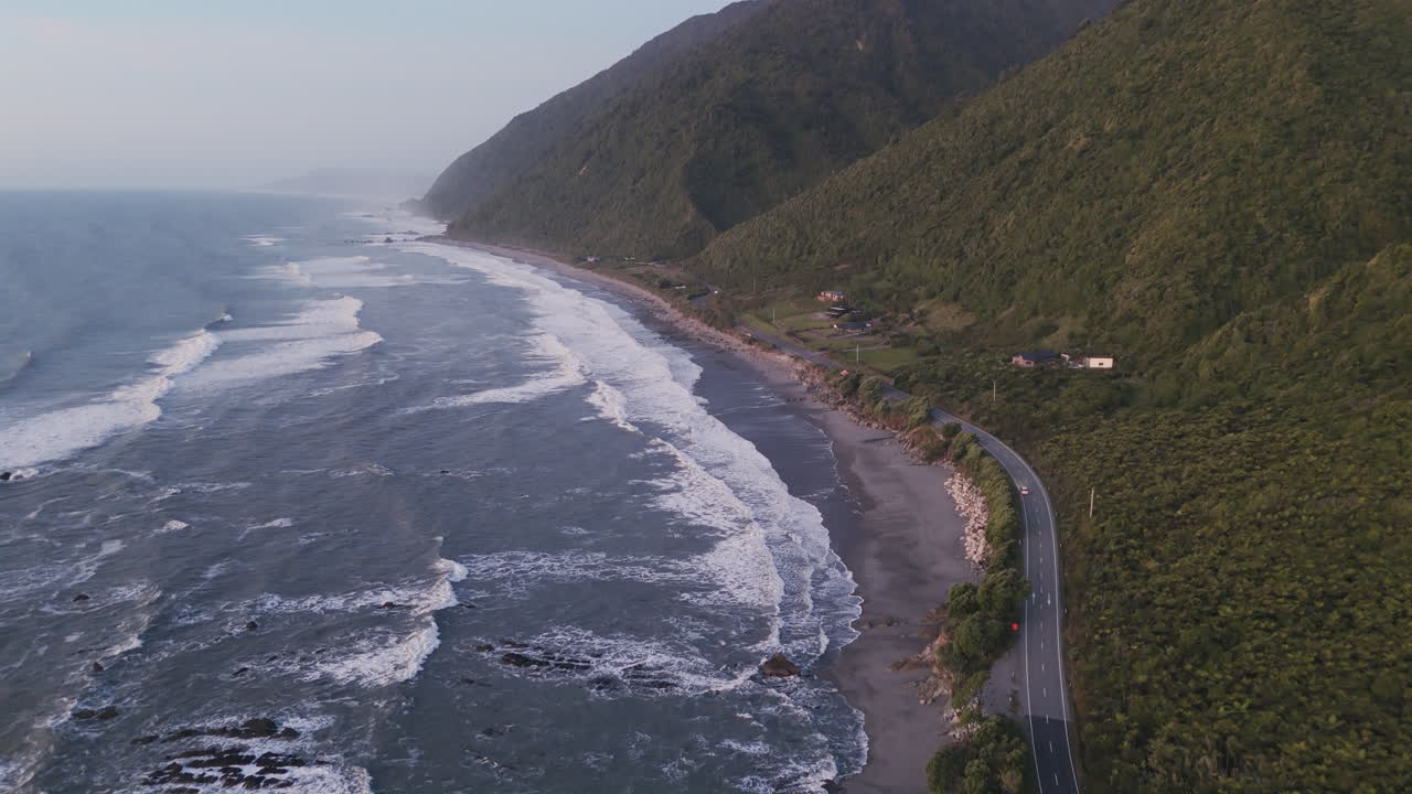 Coastal Road and Beach from Above