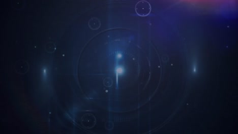 animación de la red de iconos informáticos y comerciales y procesamiento de datos