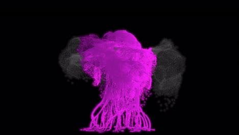 pink explosion visual effect