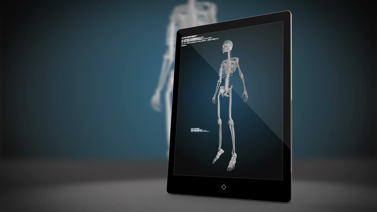 computadora tableta que muestra la interfaz médica