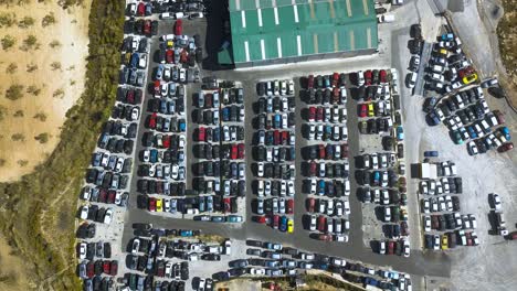 vista aerea de un desguace