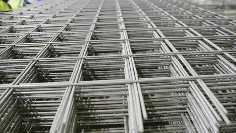 stacked steel reinforcement mesh