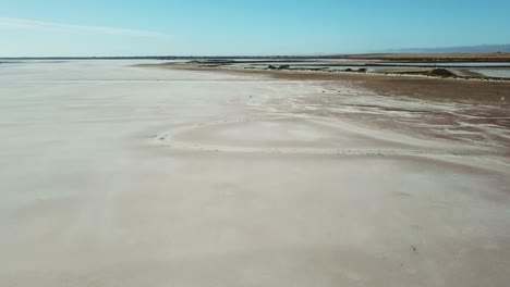 rising drone footage of landforms near the edge of lake tyrell, in north-west victoria, may 2021