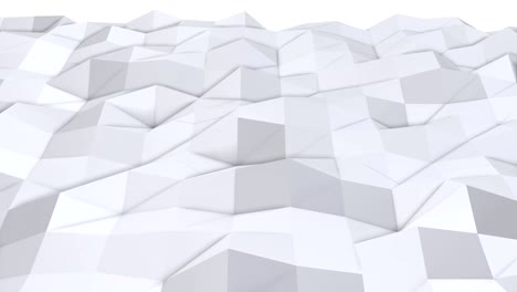 la superficie simple de baja poli 3d como fondo elegante. el fondo suave geométrico de baja poli de polígonos grises blancos puros. el fondo de bucle sin costuras de 4k full hd con espacio de copia