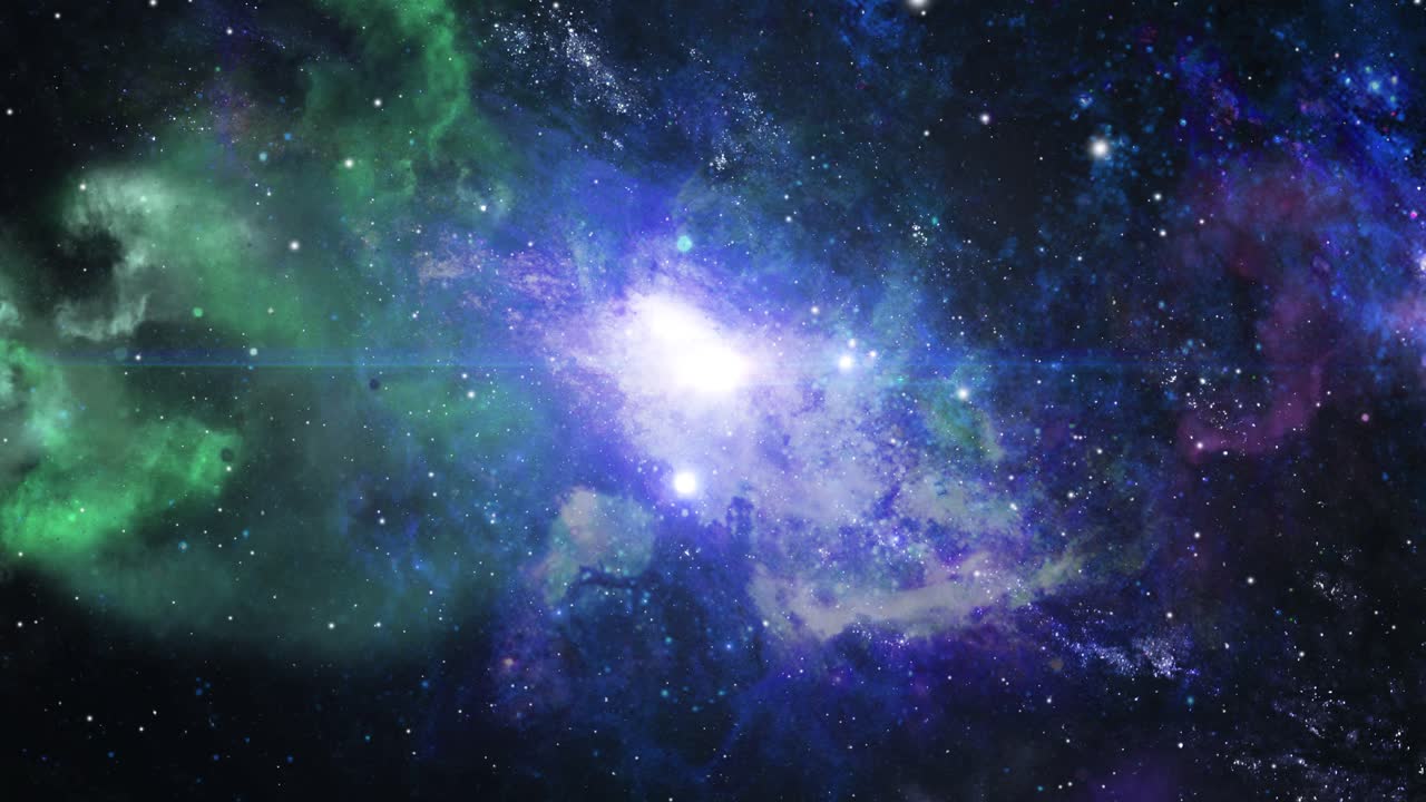 point of view, the approaching galaxy in the space