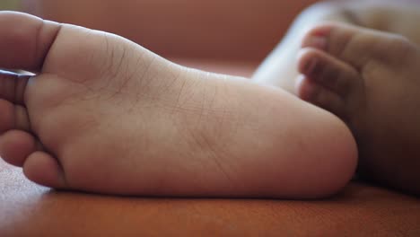 close-up of a child's feet