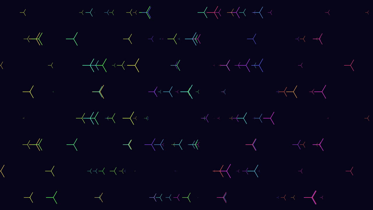 patrón de flecha de color arco iris vibrante y llamativo sobre fondo negro