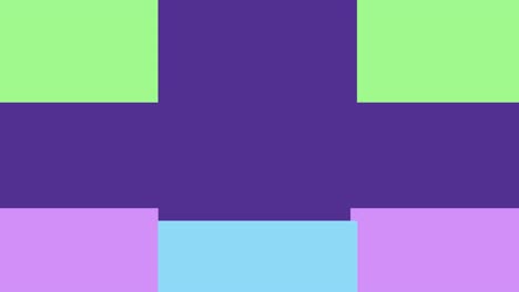 animación de rectángulos multicolores que se mueven sobre un fondo púrpura