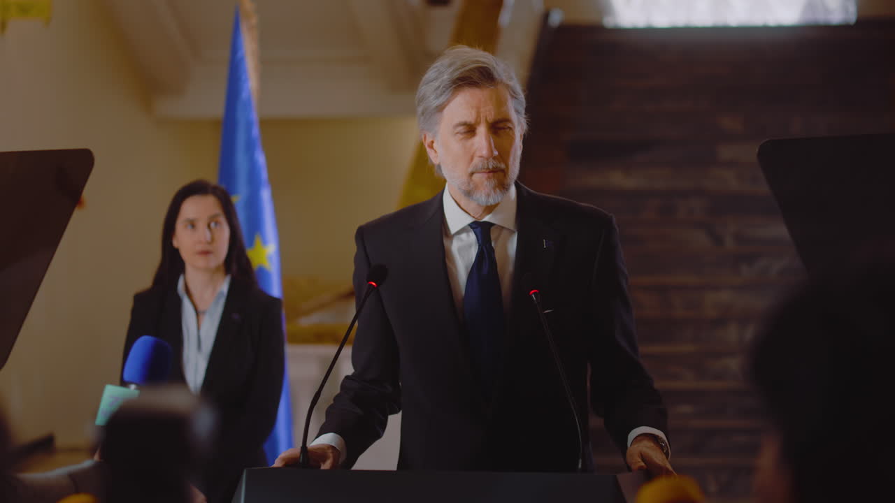 Press Conference with Politician