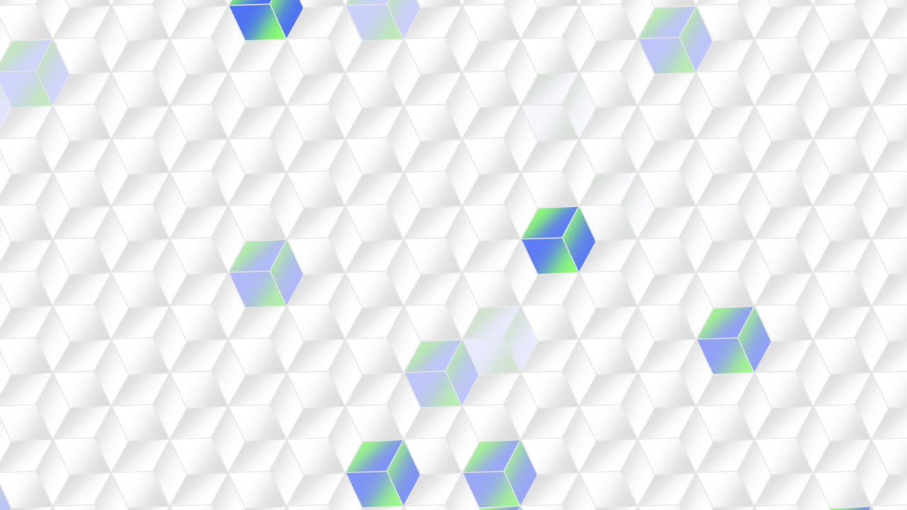 그라데이션 색상이 있는 현대적인 매끄러운 흰색 큐브 패턴