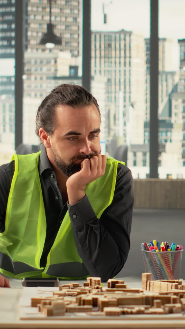 Vertical Video Developers and architects working on real estate investment plan