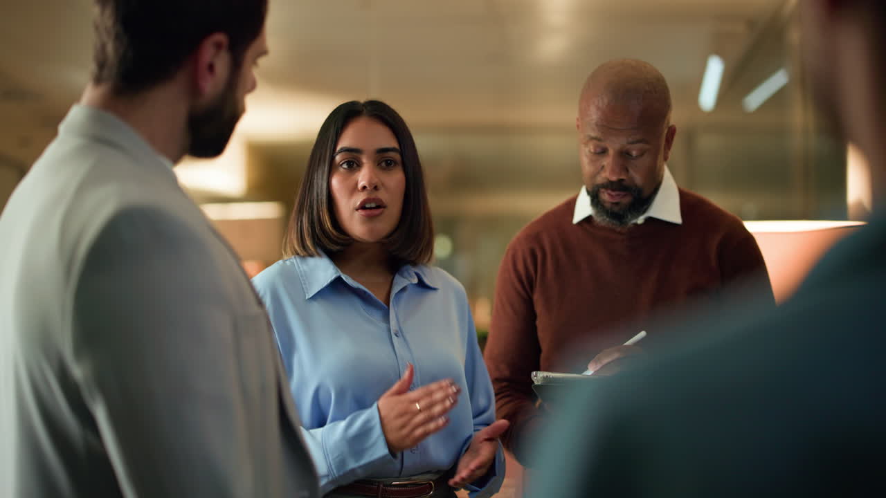 Team Meeting in a Modern Office