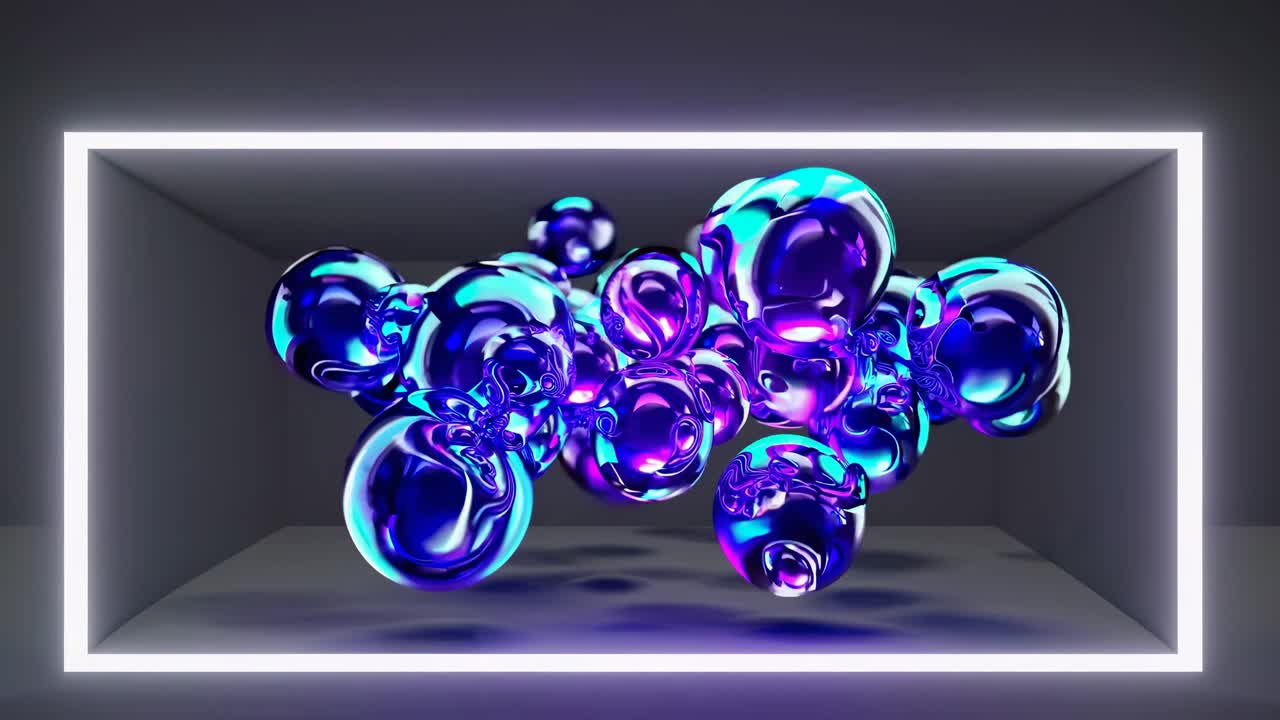 Abstract Neon Spheres