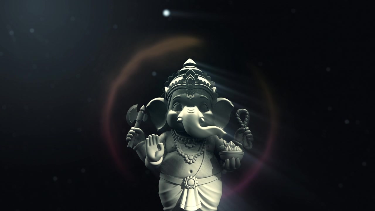 Ganesha em Chidakasha reflete consciência infinita e misticismo, convidando a alma para uma jornada esotérica de zen e cura profunda