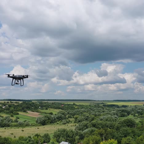 Drone overflying field