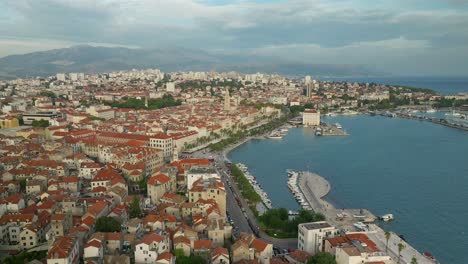 Wide-view-over-Split-Croatia-in-the-evening