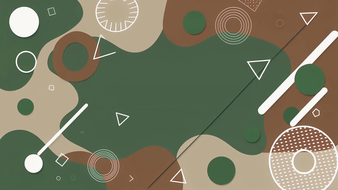 Abstract Geometric Shapes Moving on Fluid Background