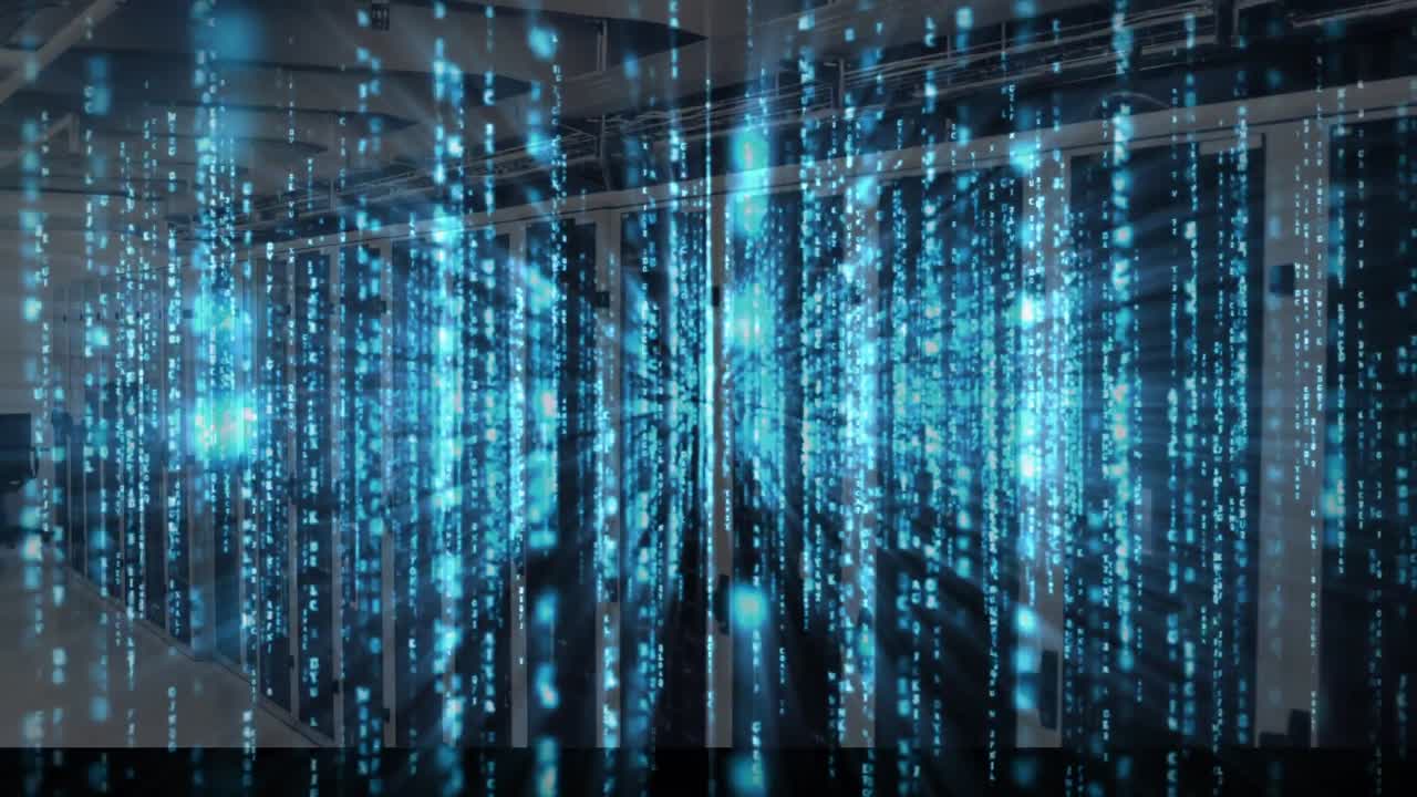 Animation of data processing over computer servers