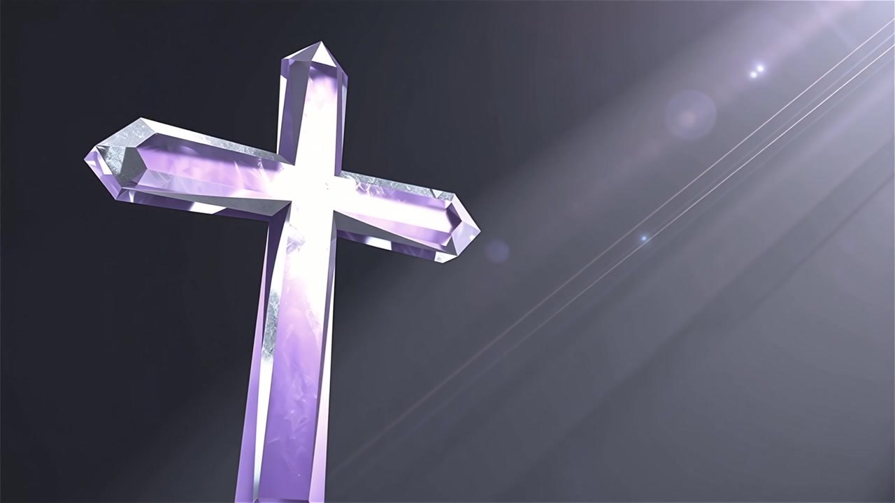 Croce Cristiana Luce Celestiale Sfondo per il Culto.