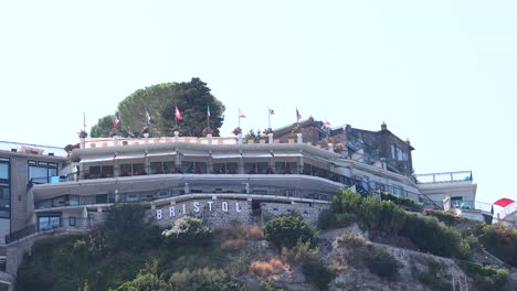 hotel bristol on a cliffside in sorrento