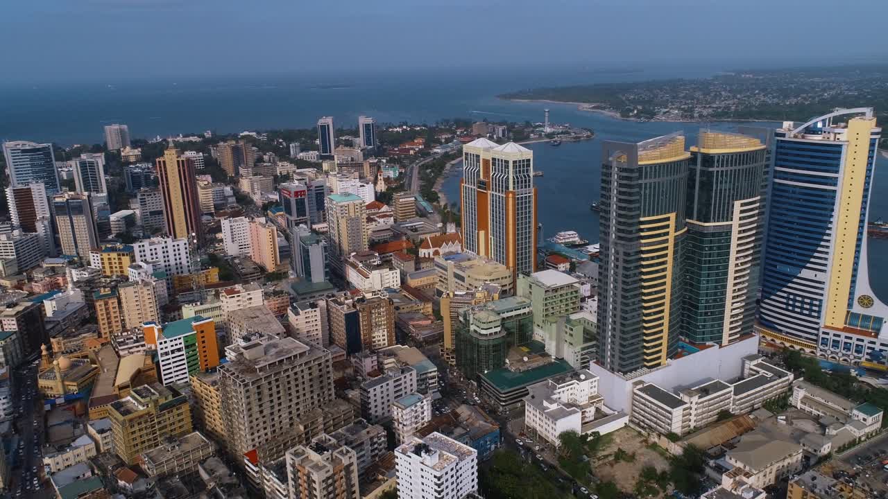 vista aérea de la ciudad de dar, tanzania