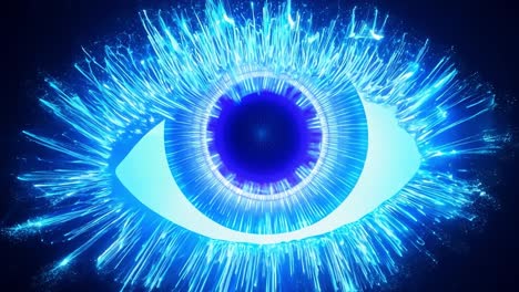 glowing blue eye abstract art