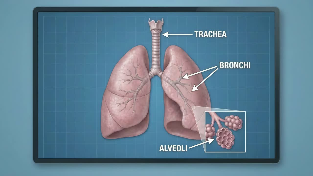 Diagram of the Lungs and Respiratory System