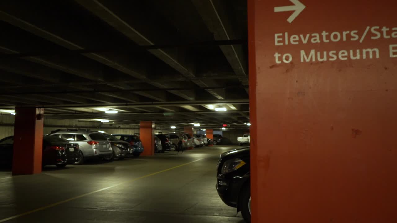 Parking Garage Entrance to a Museum