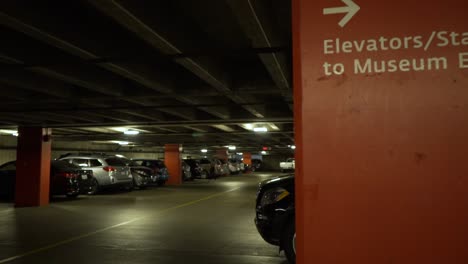 parking garage entrance to a museum