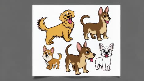 cute cartoon dogs