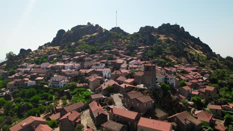 aerial view village of monsanto, guarda district, portugal