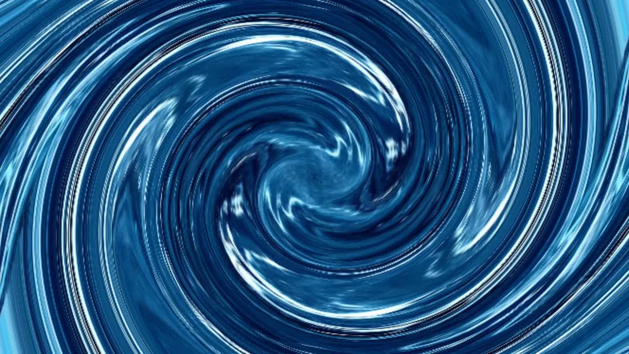 아름다운 다채로운 프랙탈 라인 독특한 파란색 소용돌이 패턴 운동 배경.