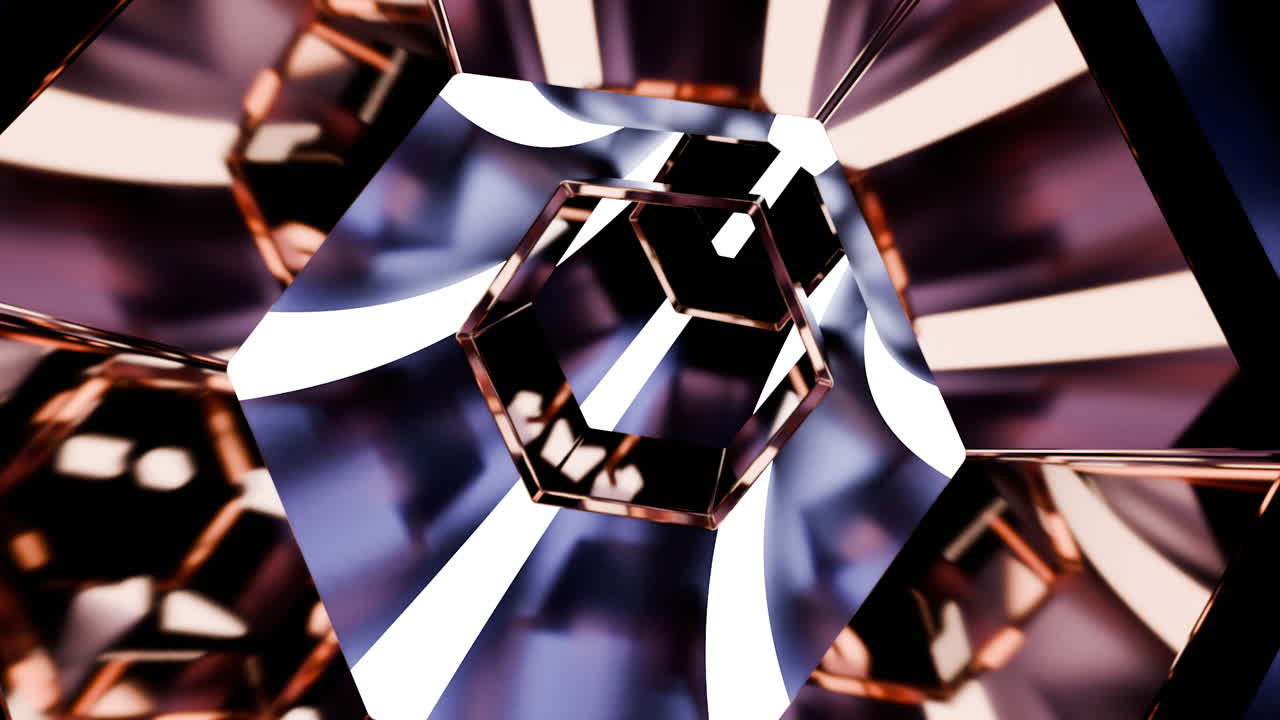 túnel hexagonal abstracto