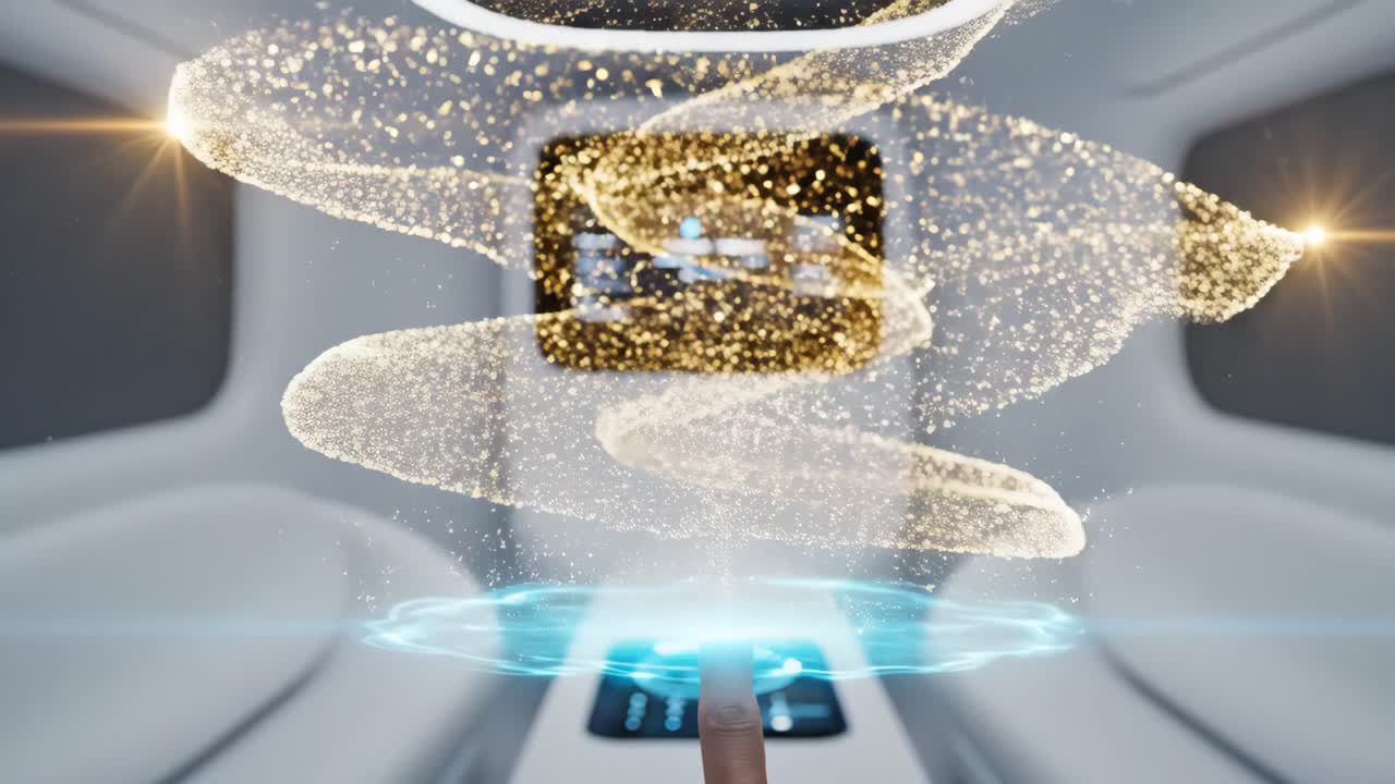 Futuristic Hologram Touch Interface