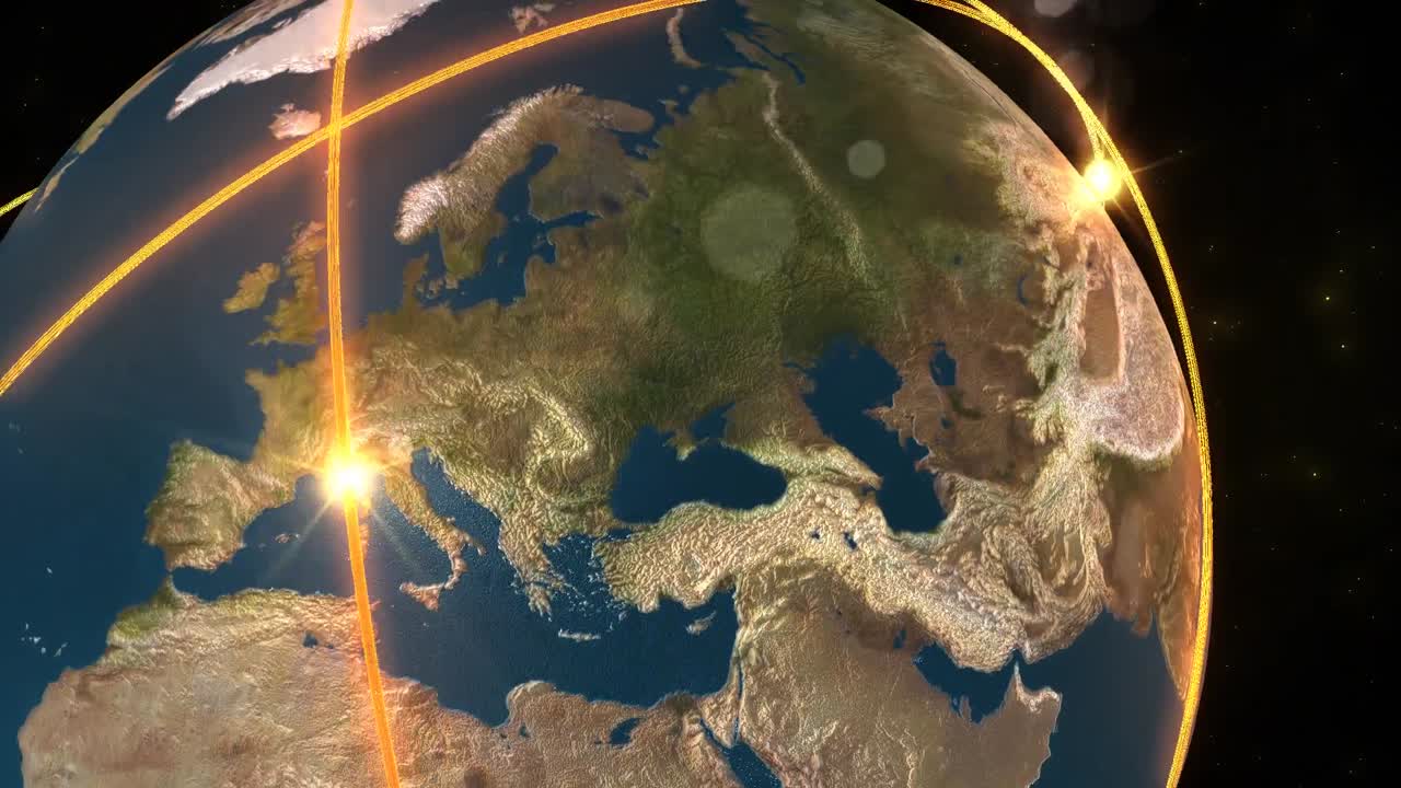 지구를 보여주는 3d 애니메이션