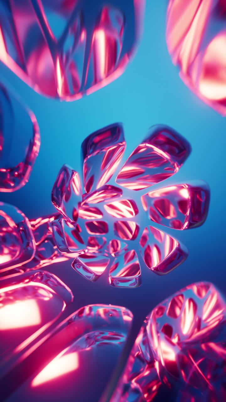 Abstract glass geometry background, 3d rendering.