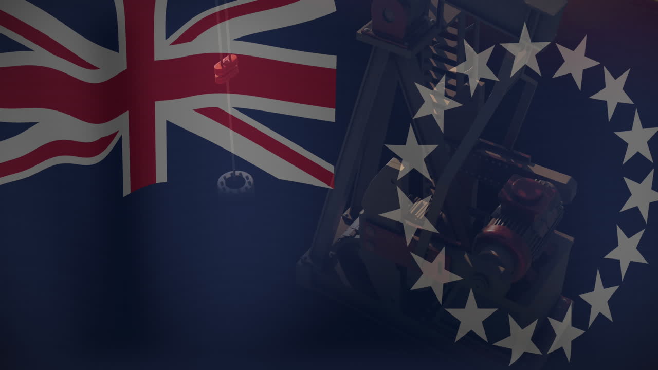 오일 프와 태양 위의  섬의 발의 애니메이션