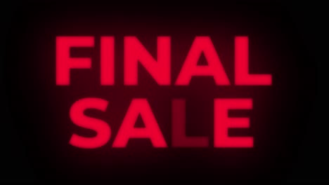 final sale neon sign